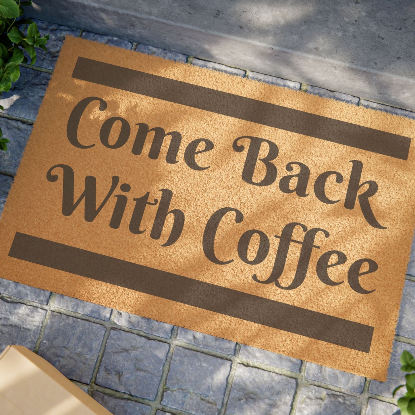 Doormat — "Come Back With Coffee" Funny Welcome Coir Mat