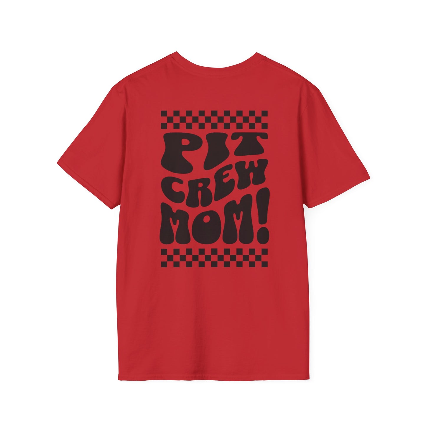 Pit Crew Mom Checkerboard T-Shirt