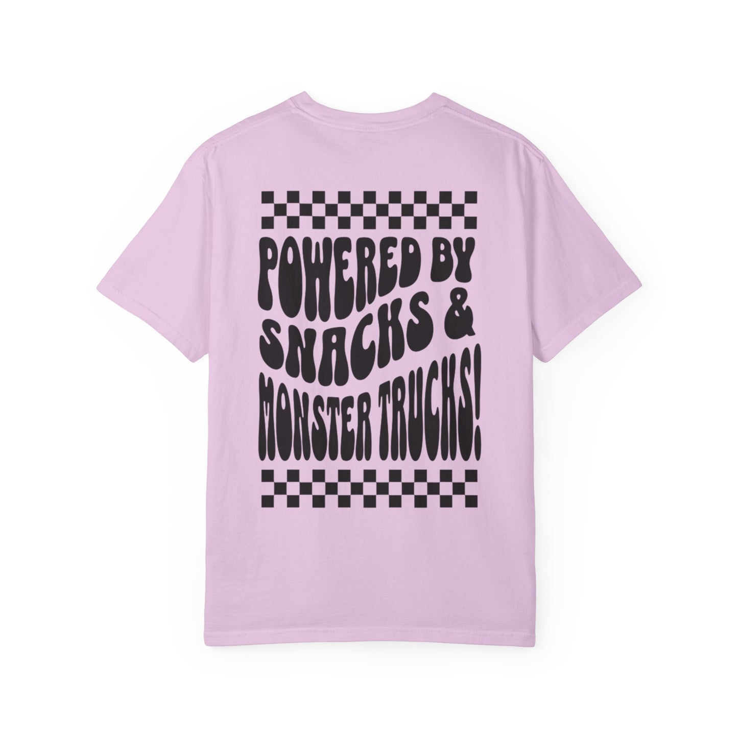 "Powered by Snacks & Monster Trucks" Retro Graphic Tee