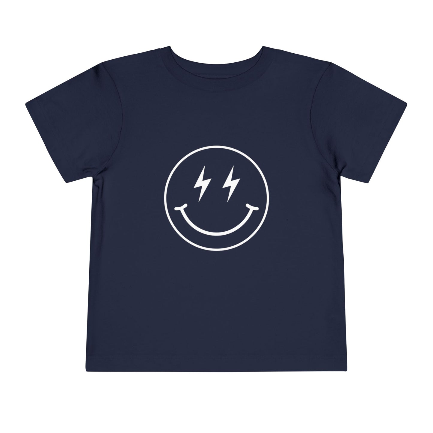 Toddler Tee — "Born to Sparkle" Retro Disco Smiley Graphic