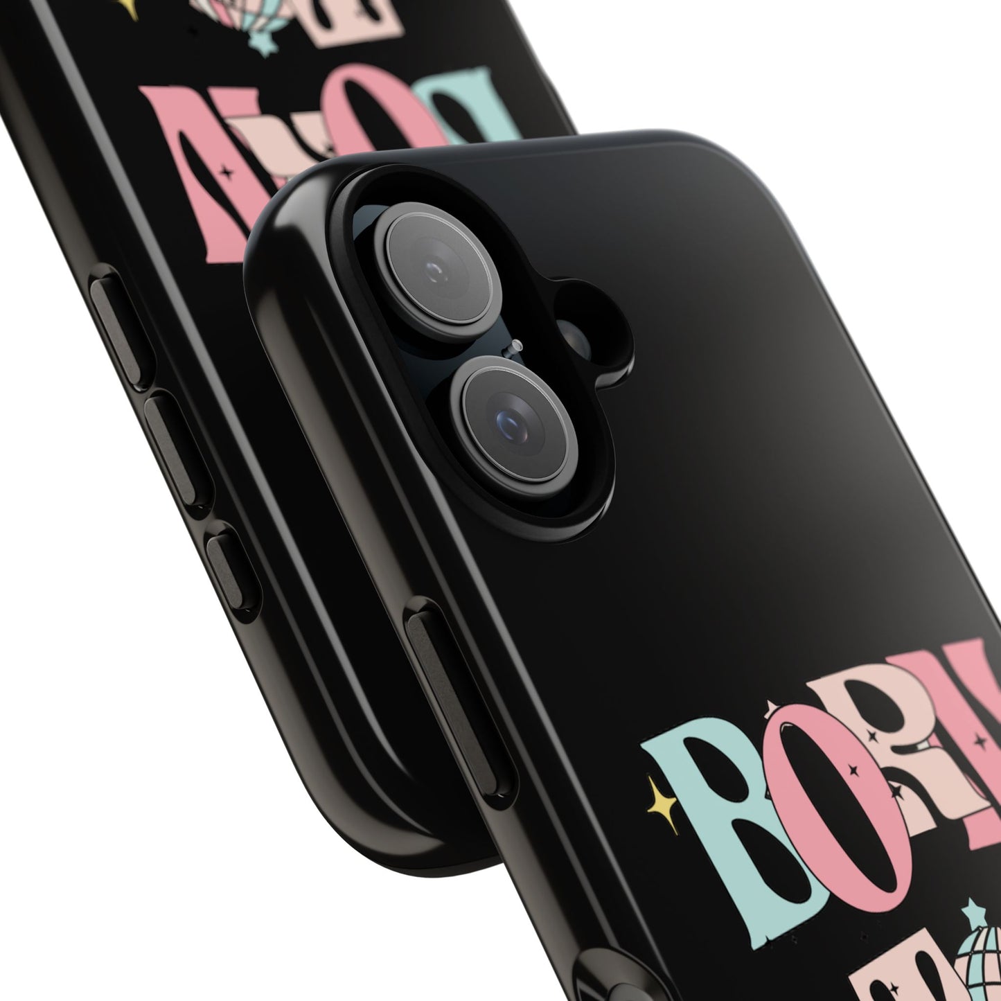 Born to Sparkle Phone Case — Retro Disco Glitter Typography with Disco Ball