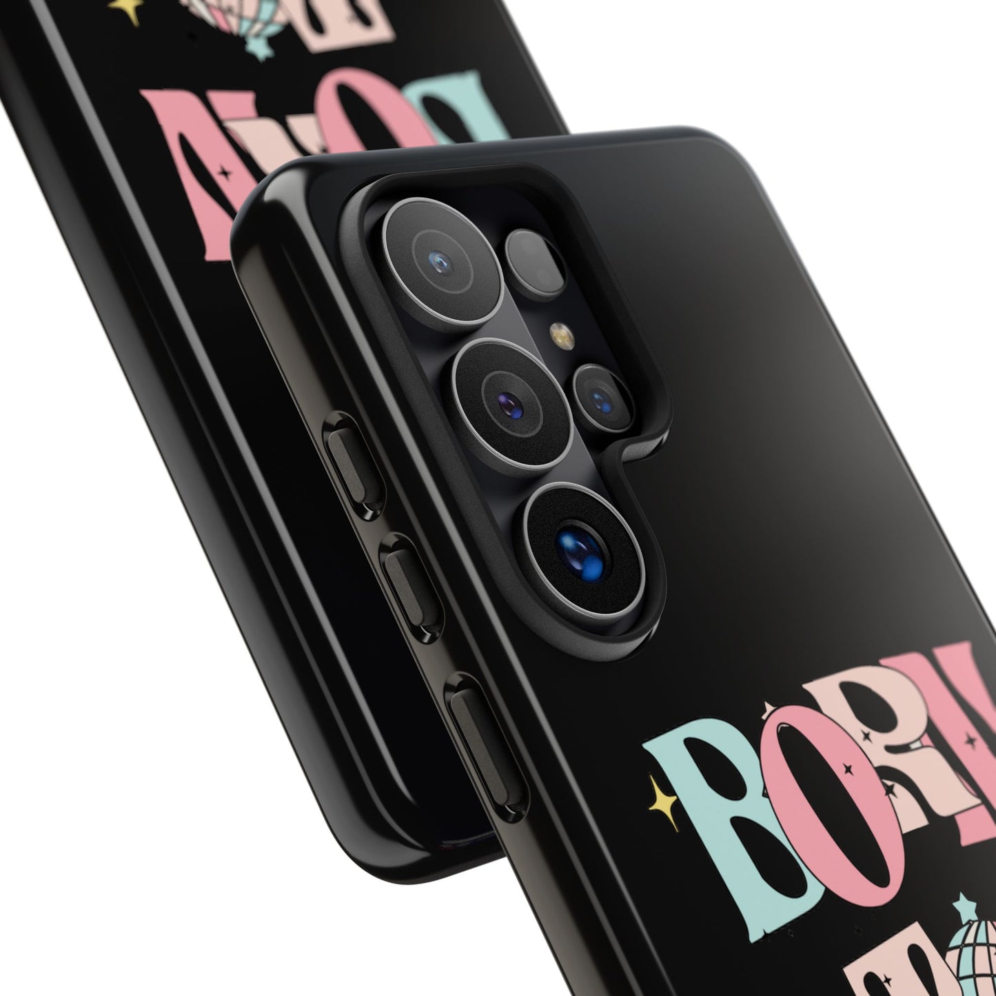 Born to Sparkle Phone Case — Retro Disco Glitter Typography with Disco Ball