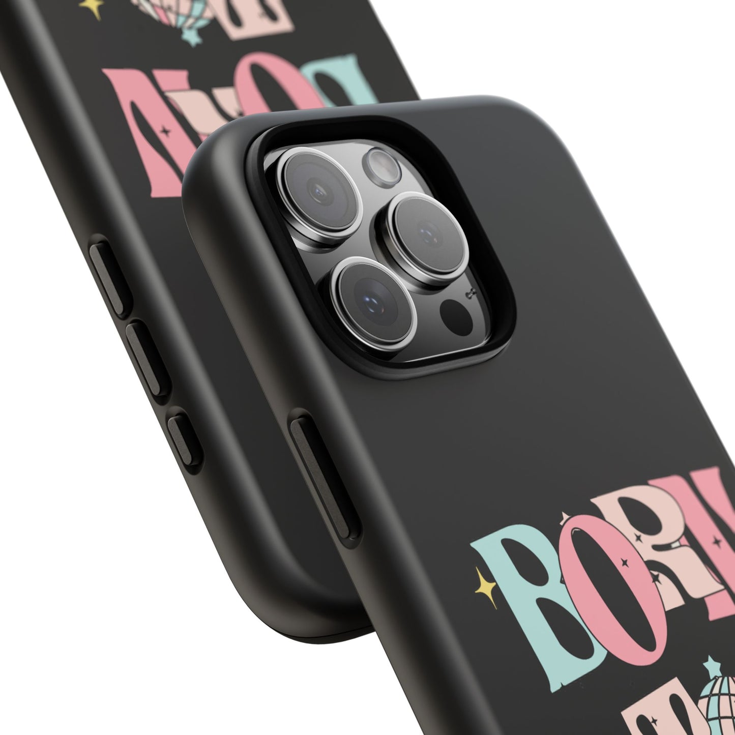 Born to Sparkle Phone Case — Retro Disco Glitter Typography with Disco Ball