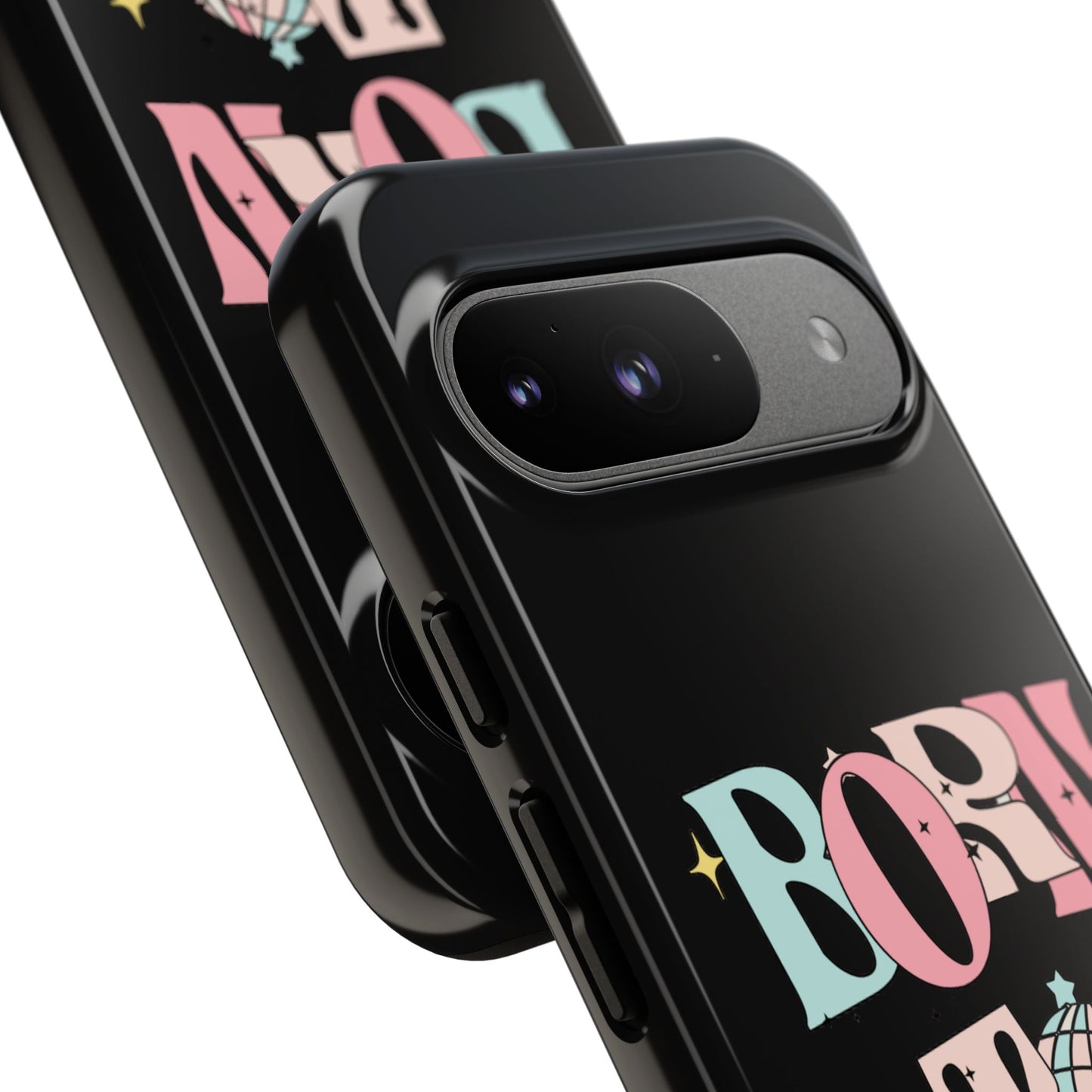 Born to Sparkle Phone Case — Retro Disco Glitter Typography with Disco Ball