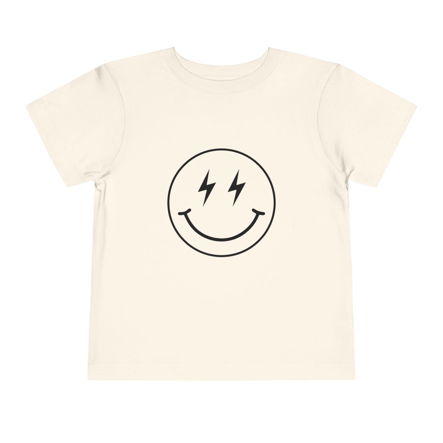 Toddler Tee — "Born to Sparkle" Retro Disco Smiley Graphic
