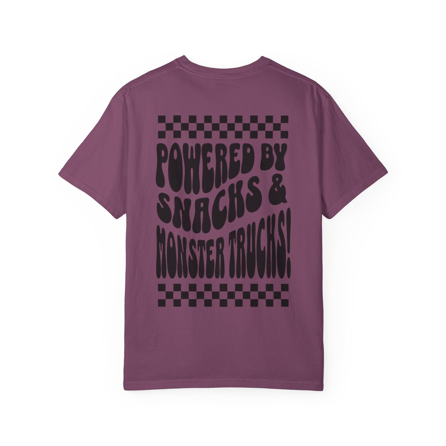 "Powered by Snacks & Monster Trucks" Retro Graphic Tee