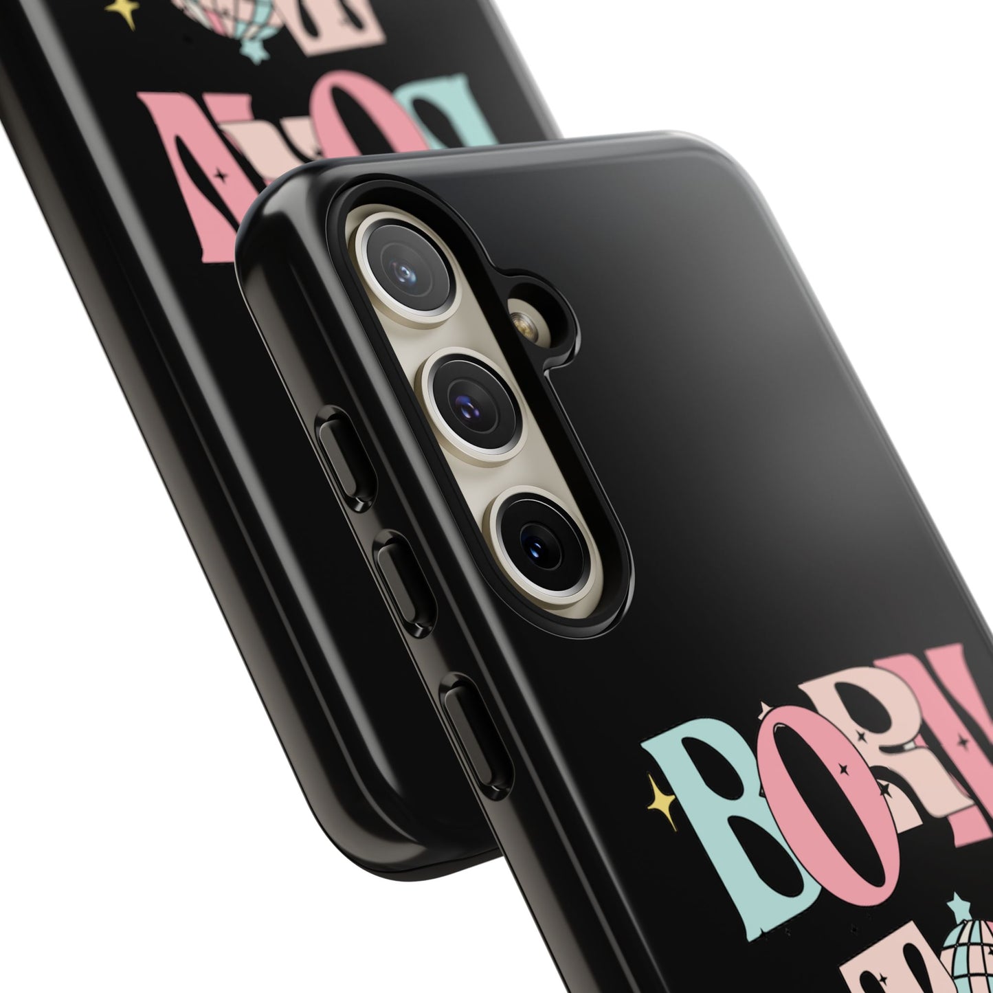 Born to Sparkle Phone Case — Retro Disco Glitter Typography with Disco Ball
