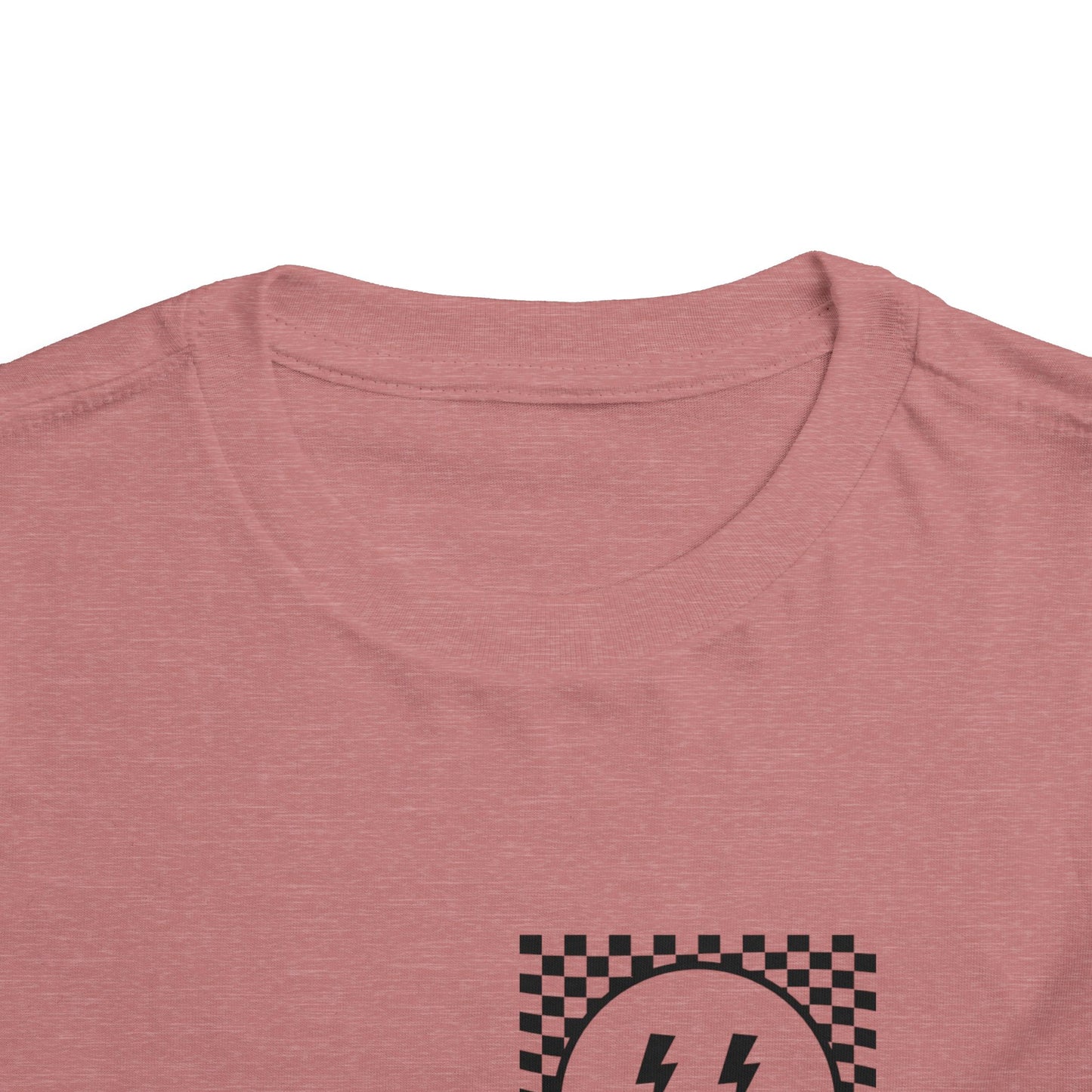 "Powered by Snacks & Monster Trucks" Checkerboard Smile Shirt