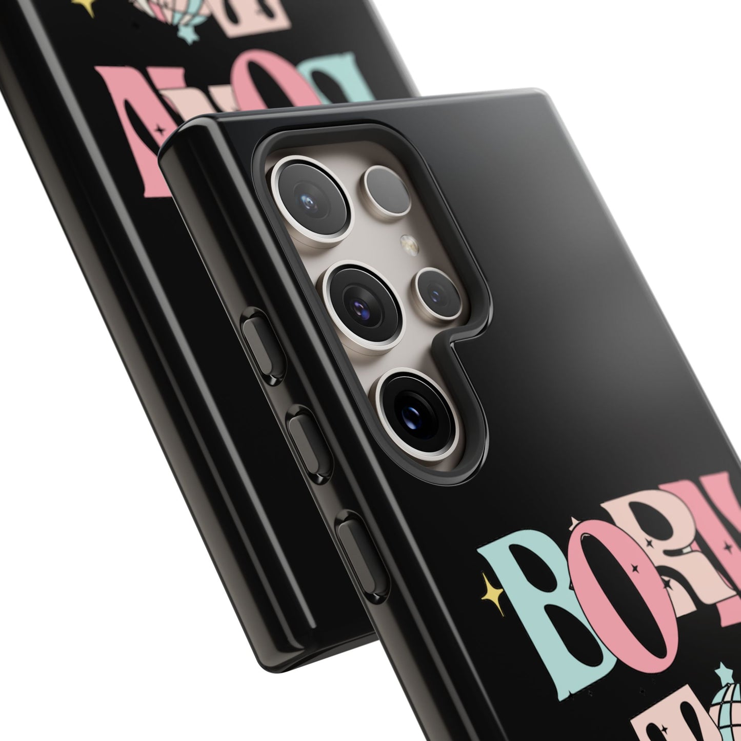 Born to Sparkle Phone Case — Retro Disco Glitter Typography with Disco Ball