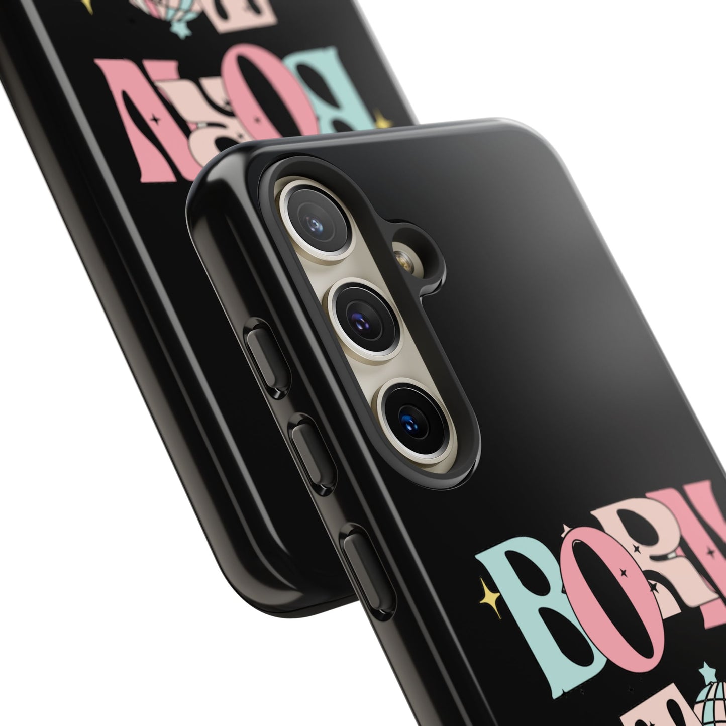 Born to Sparkle Phone Case — Retro Disco Glitter Typography with Disco Ball