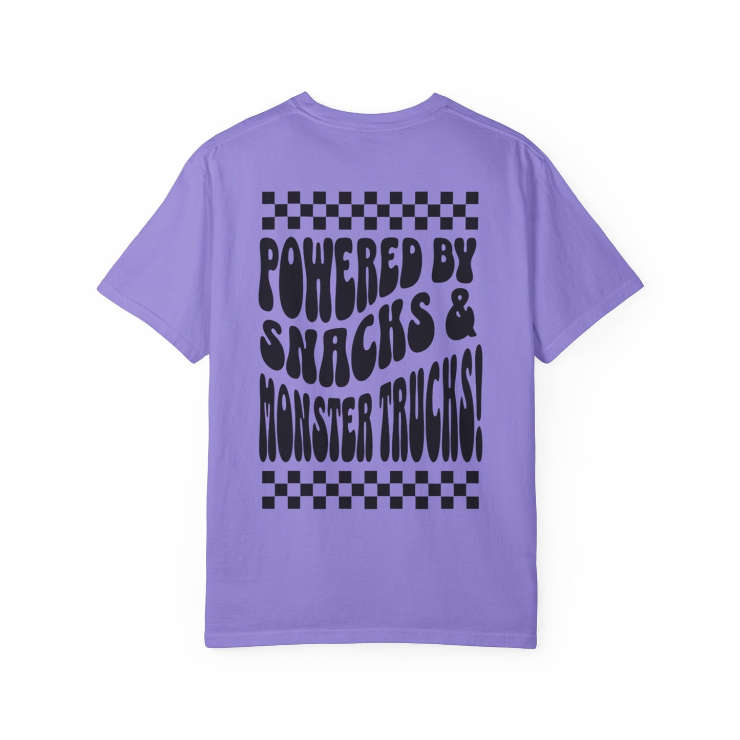 "Powered by Snacks & Monster Trucks" Retro Graphic Tee