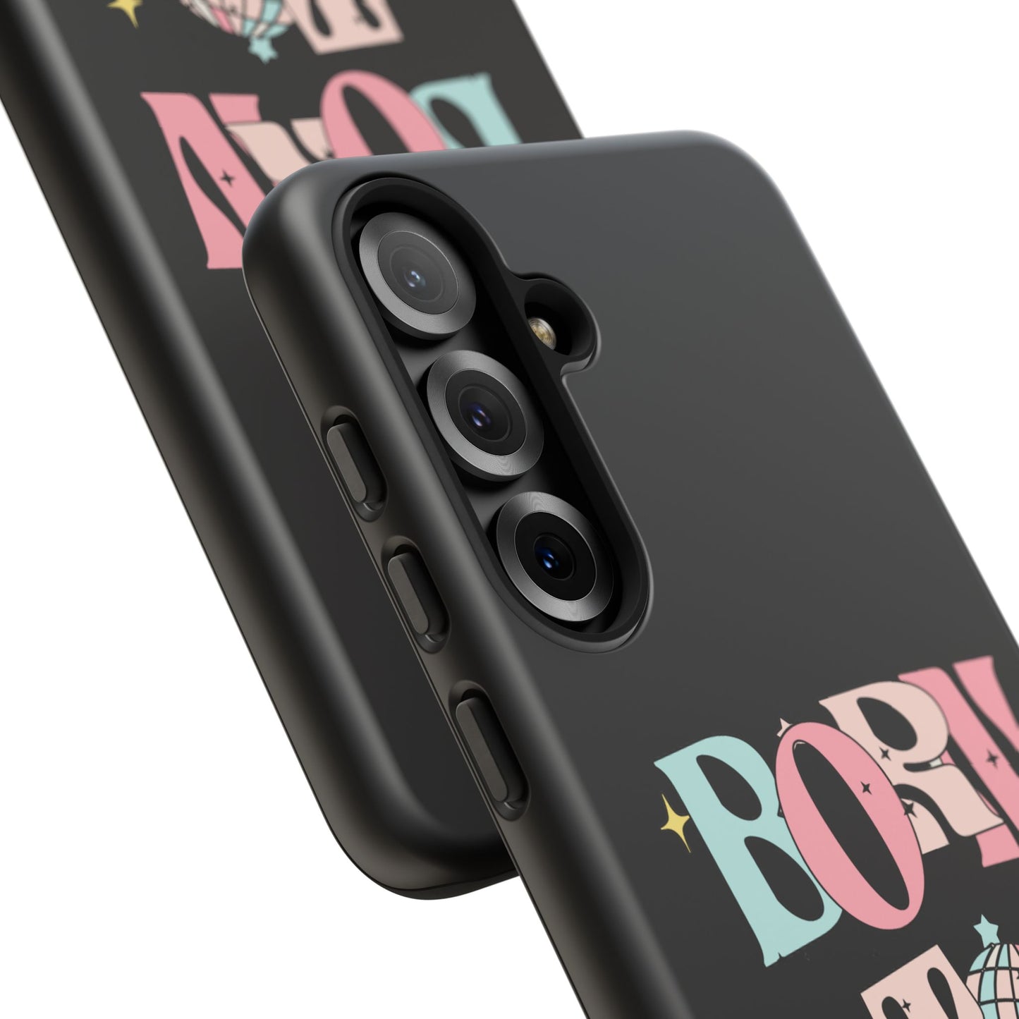 Born to Sparkle Phone Case — Retro Disco Glitter Typography with Disco Ball