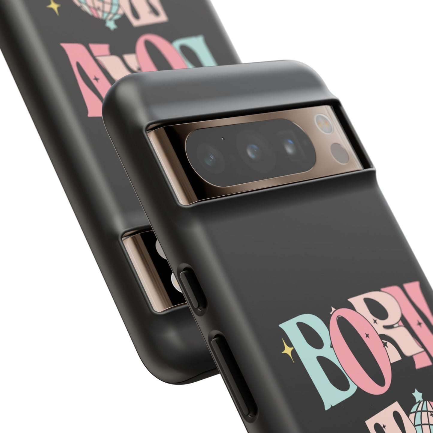 Born to Sparkle Phone Case — Retro Disco Glitter Typography with Disco Ball