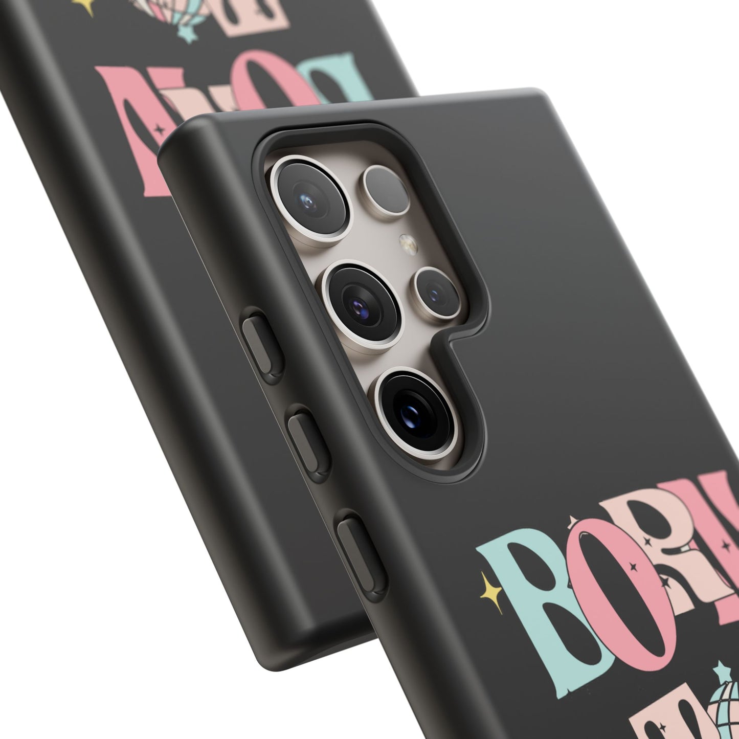 Born to Sparkle Phone Case — Retro Disco Glitter Typography with Disco Ball