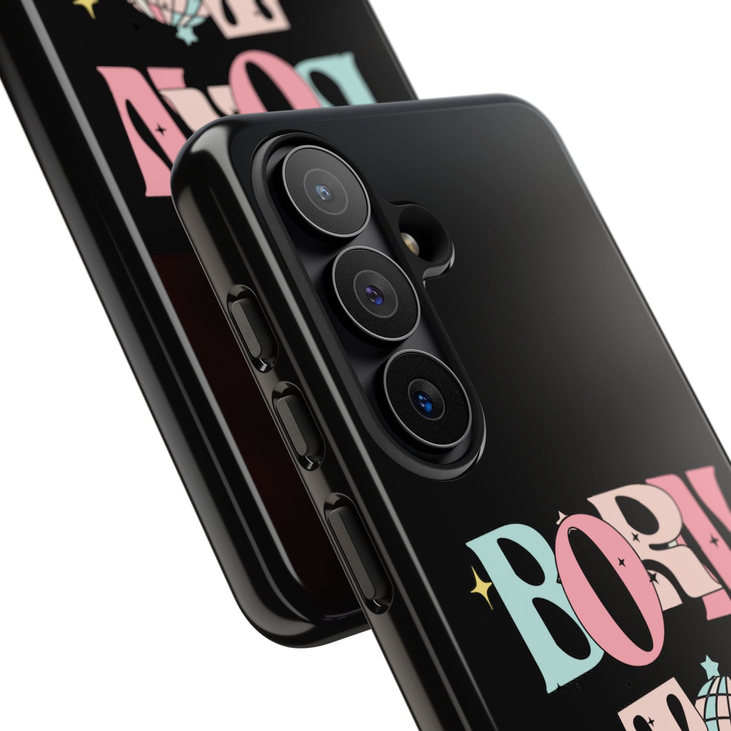 Born to Sparkle Phone Case — Retro Disco Glitter Typography with Disco Ball
