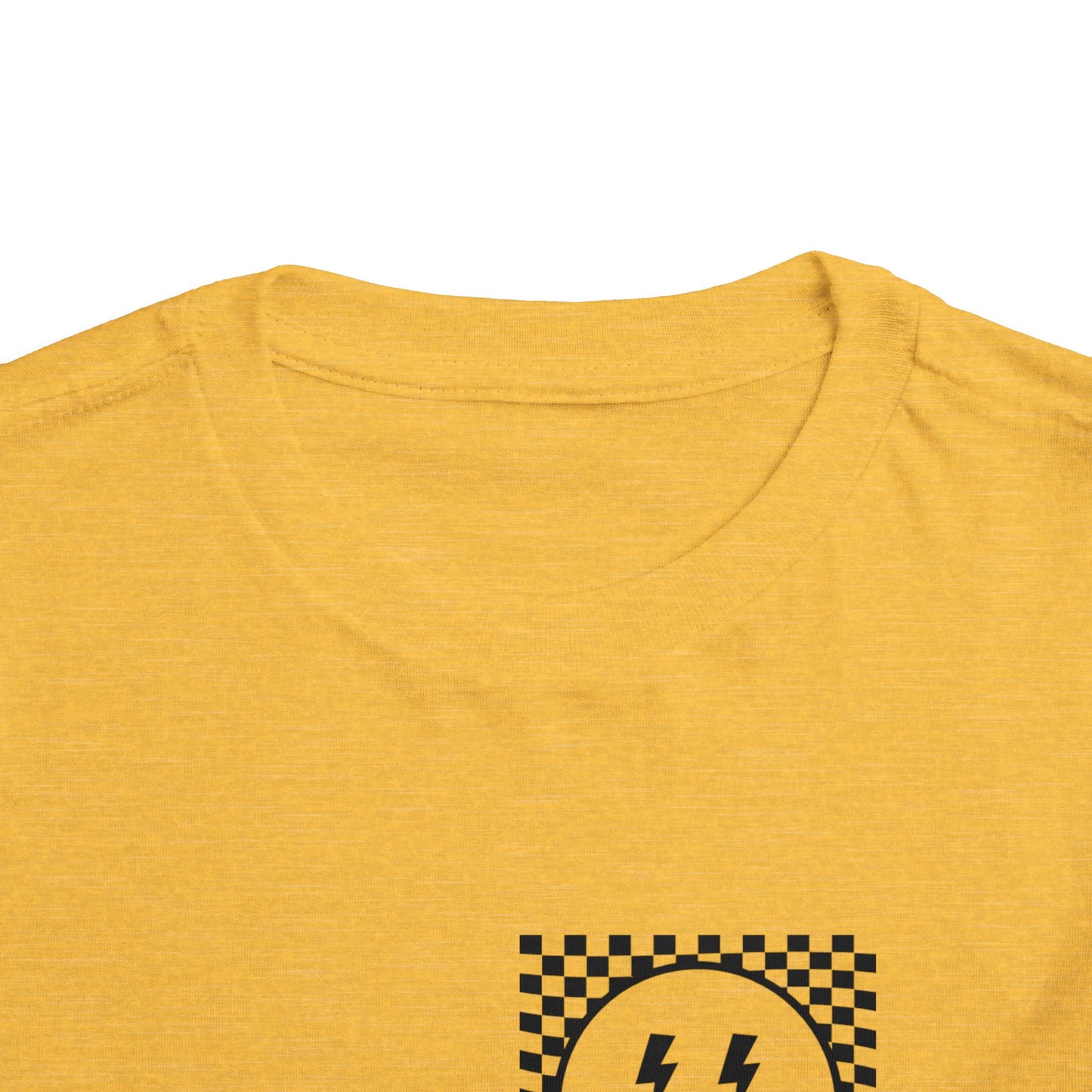 "Powered by Snacks & Monster Trucks" Checkerboard Smile Shirt