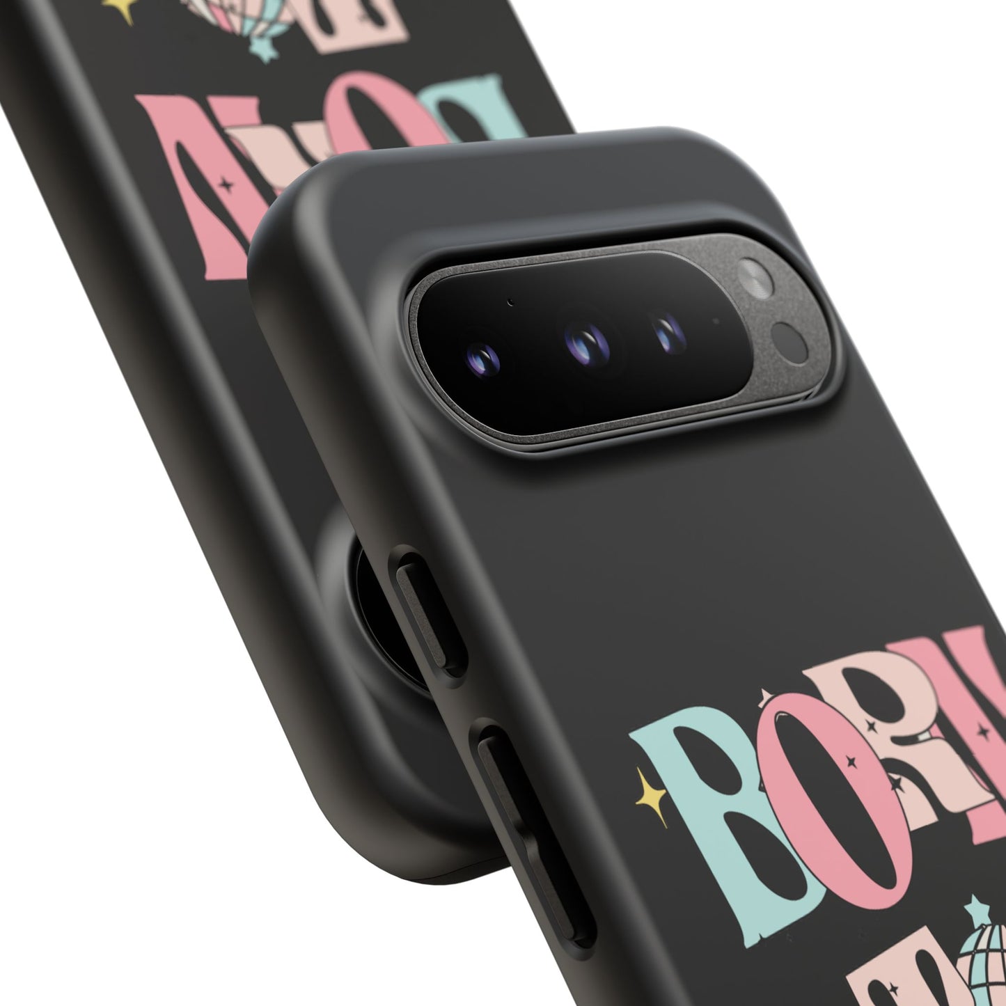 Born to Sparkle Phone Case — Retro Disco Glitter Typography with Disco Ball