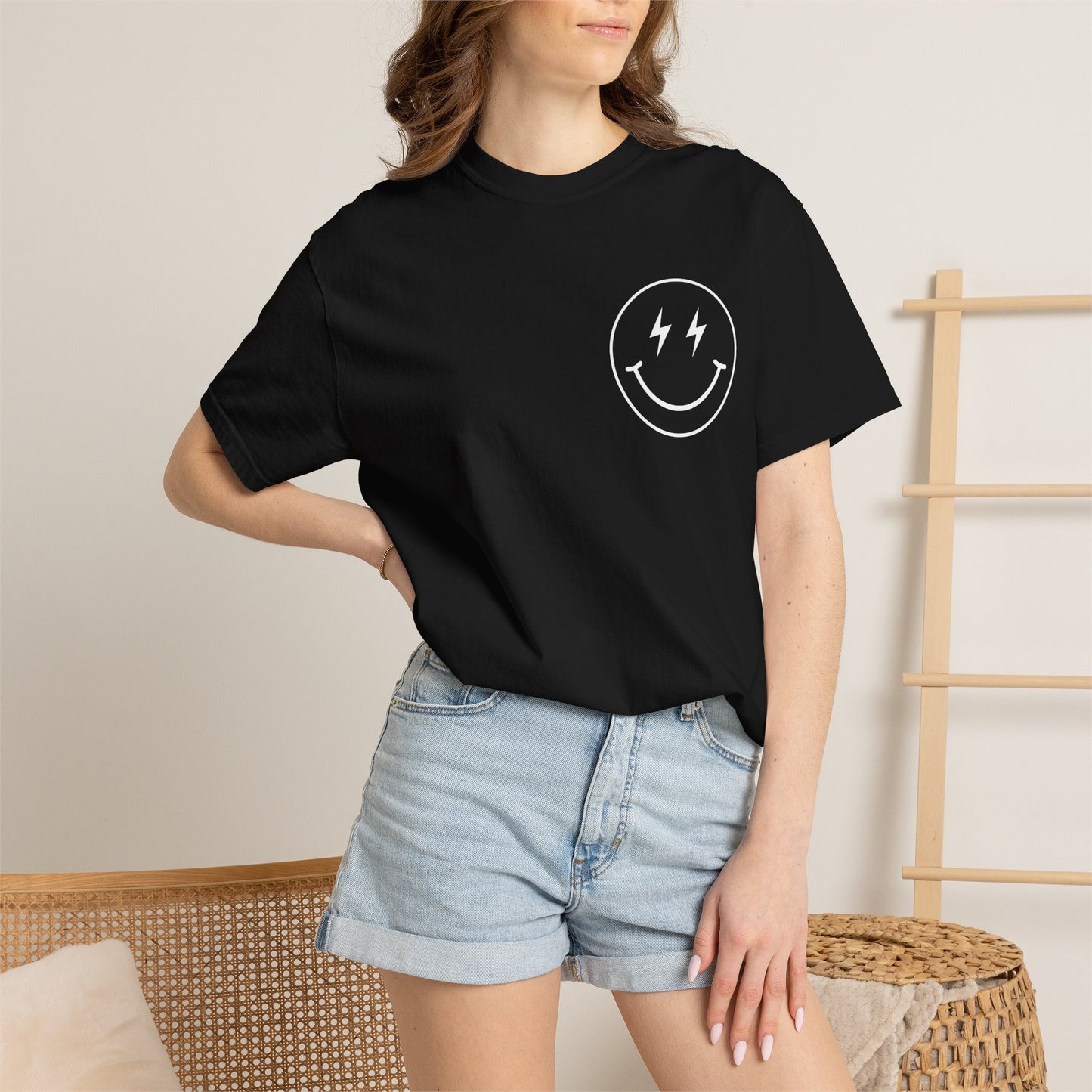 Retro "You Just Happen to Be Here" Graphic T-Shirt