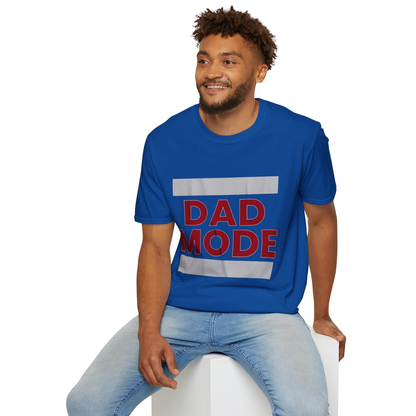 Dad Mode T-Shirt — Bold Red Graphic Fatherhood Tee