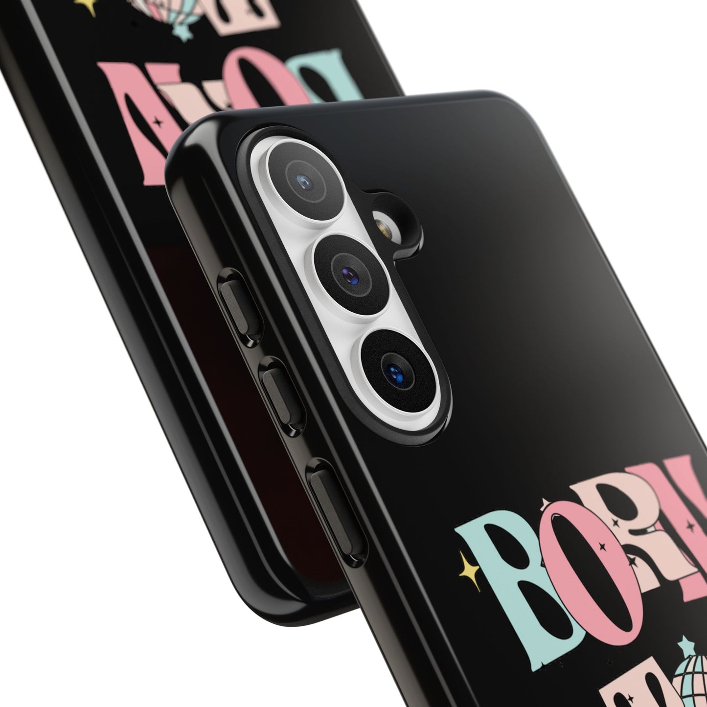 Born to Sparkle Phone Case — Retro Disco Glitter Typography with Disco Ball