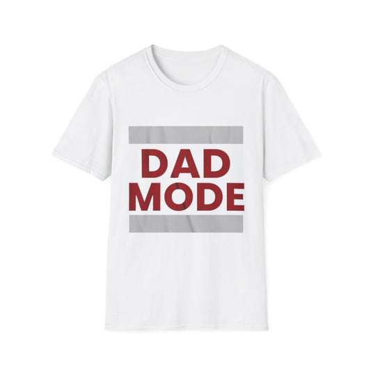 Dad Mode T-Shirt — Bold Red Graphic Fatherhood Tee