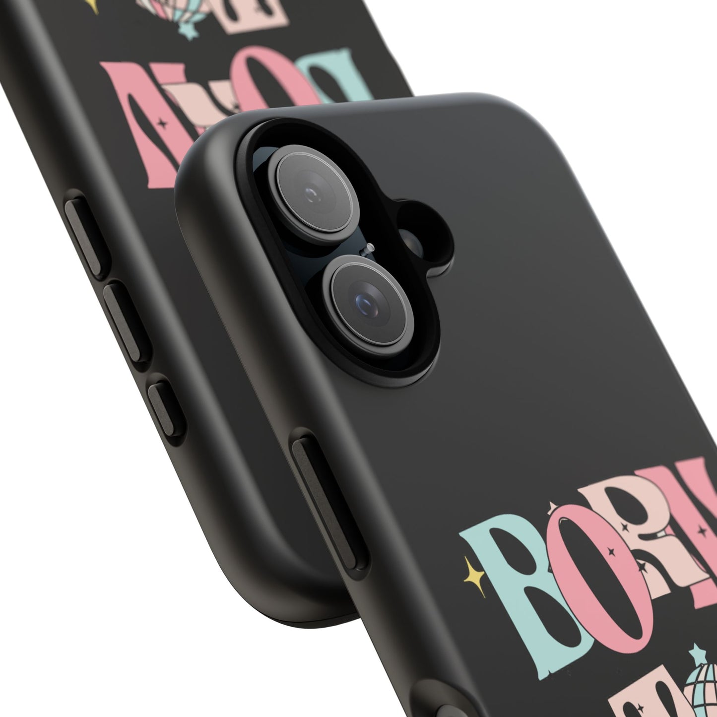 Born to Sparkle Phone Case — Retro Disco Glitter Typography with Disco Ball