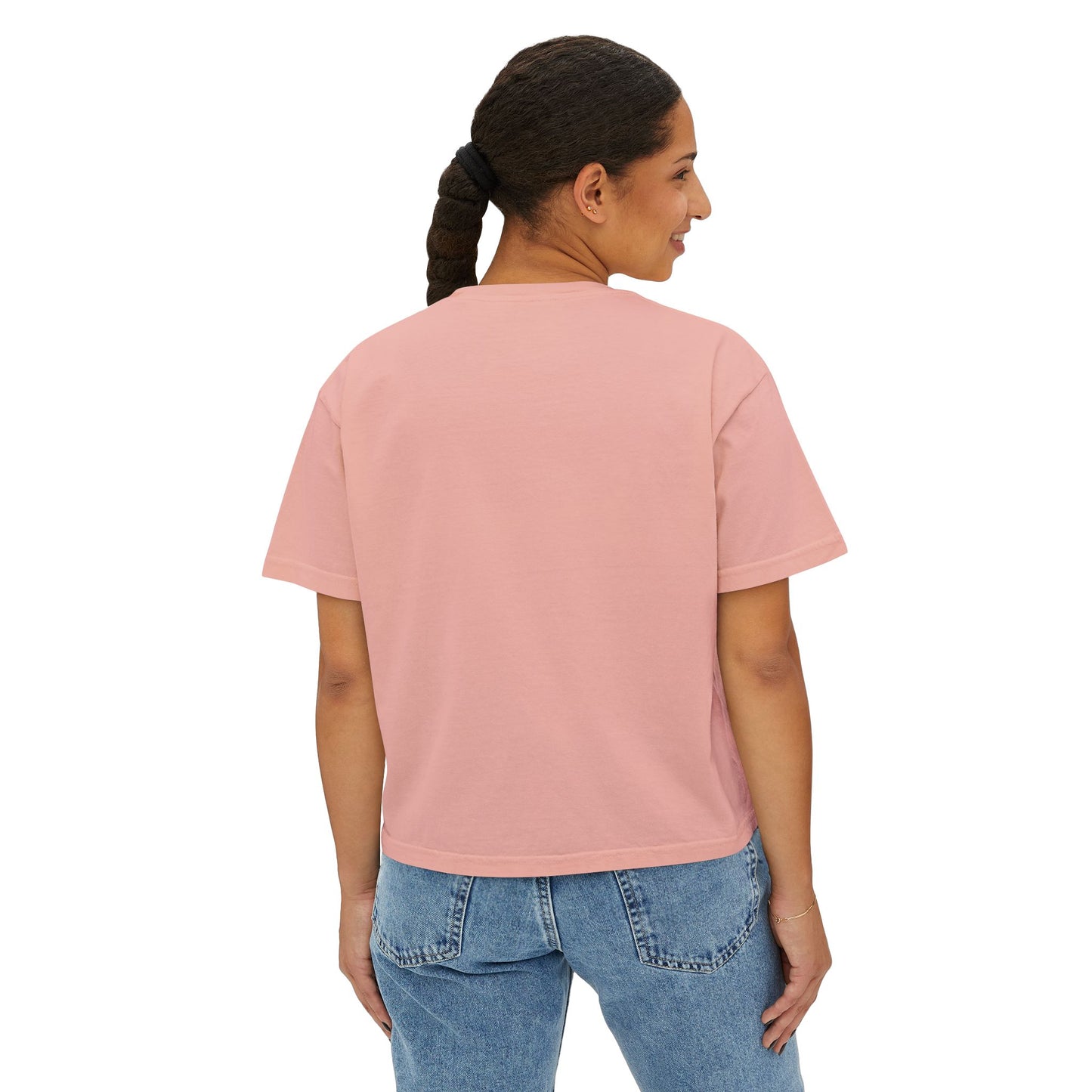 Mood Unbothered Boxy Tee — Cute Chill Vibe Women's Cropped T-Shirt