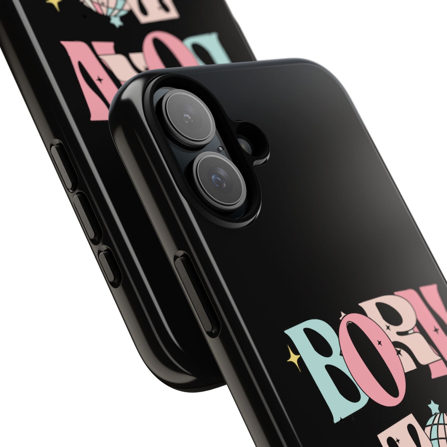 Born to Sparkle Phone Case — Retro Disco Glitter Typography with Disco Ball