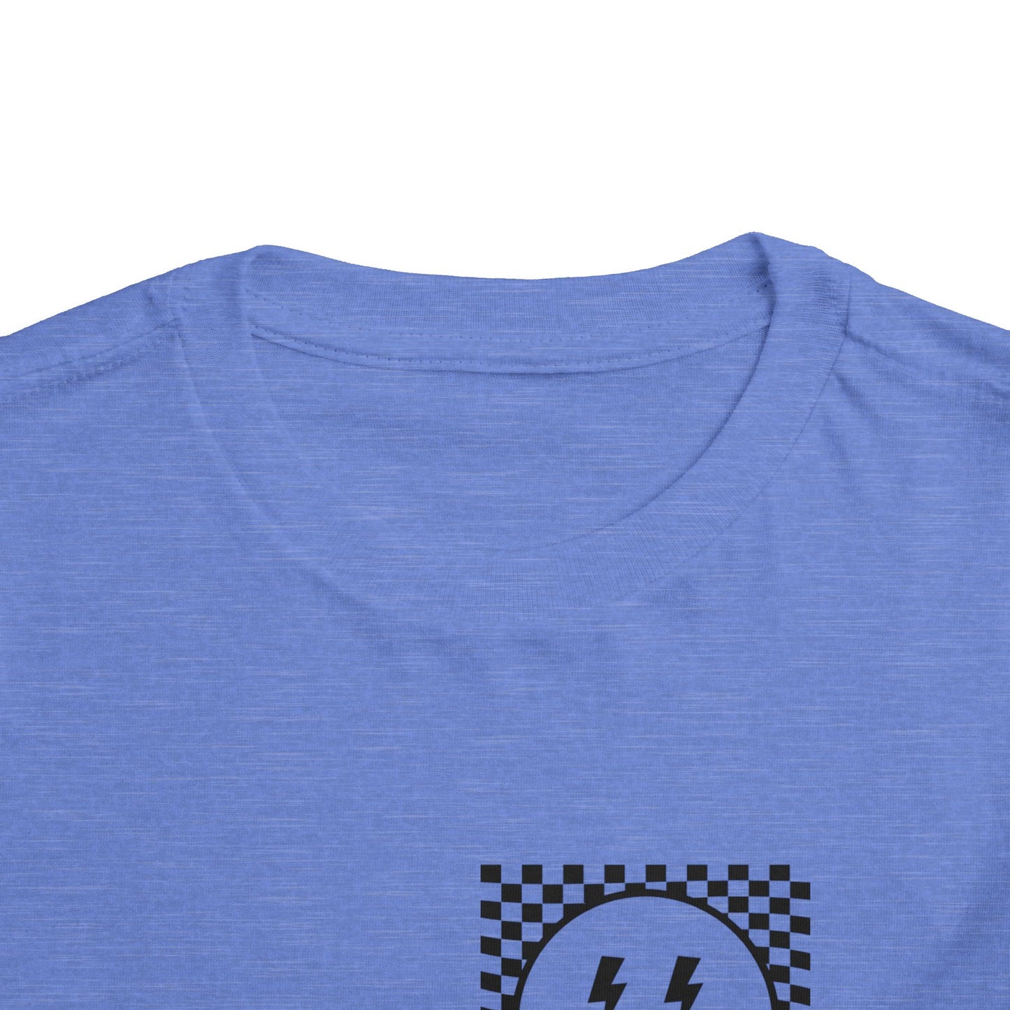 "Powered by Snacks & Monster Trucks" Checkerboard Smile Shirt