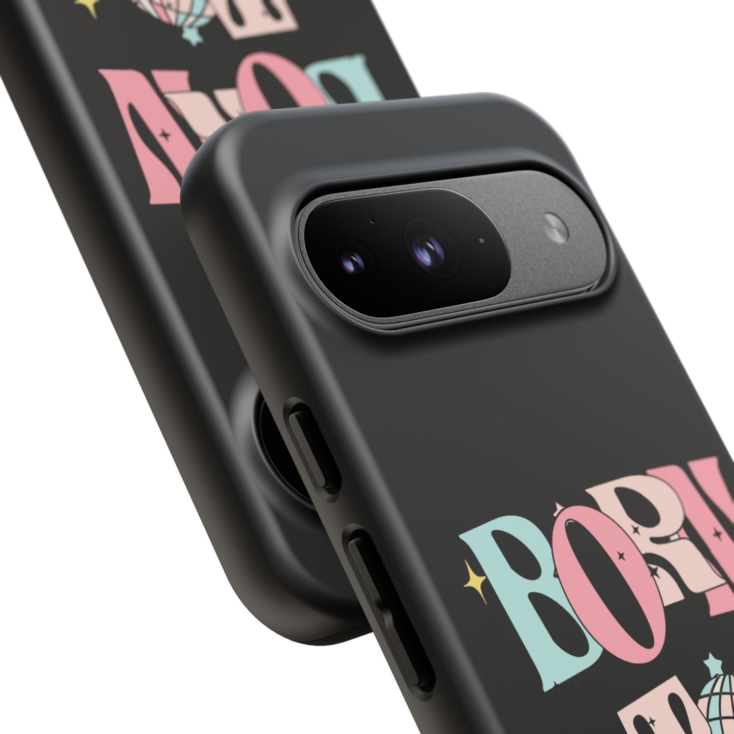 Born to Sparkle Phone Case — Retro Disco Glitter Typography with Disco Ball