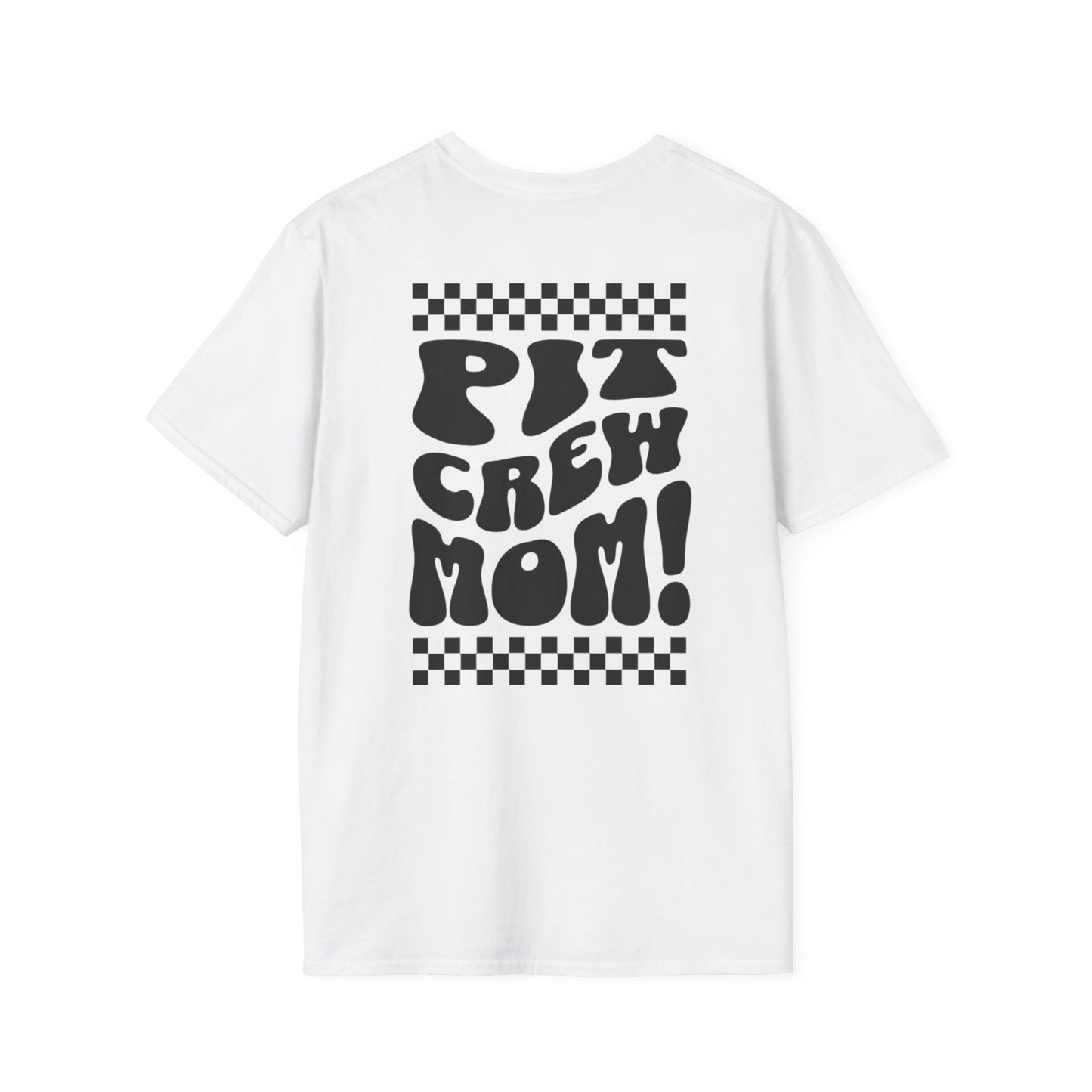 Pit Crew Mom Checkerboard T-Shirt