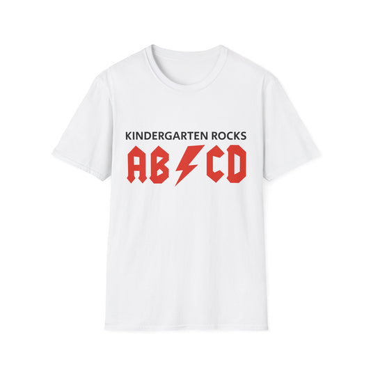 Kindergarten Rocks ABCD Lightning Tee — Fun Teacher & Back-to-School Shirt