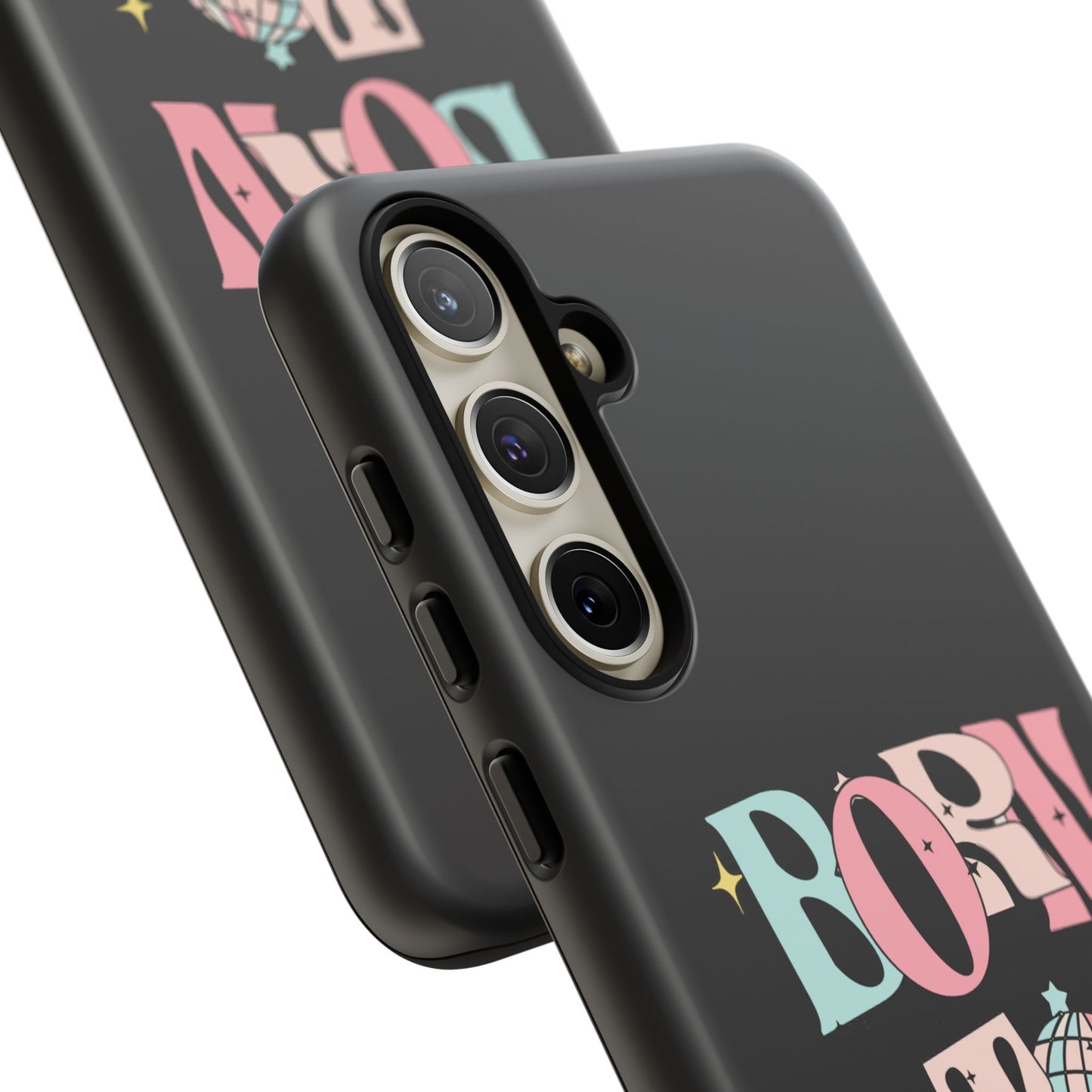 Born to Sparkle Phone Case — Retro Disco Glitter Typography with Disco Ball