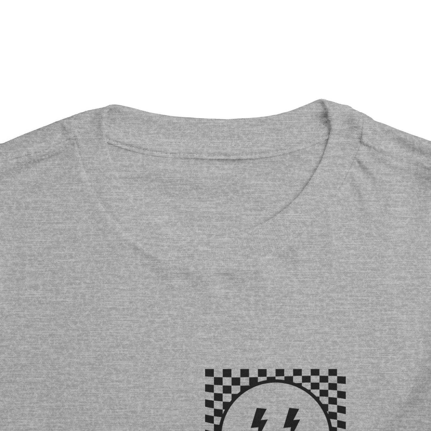 "Powered by Snacks & Monster Trucks" Checkerboard Smile Shirt