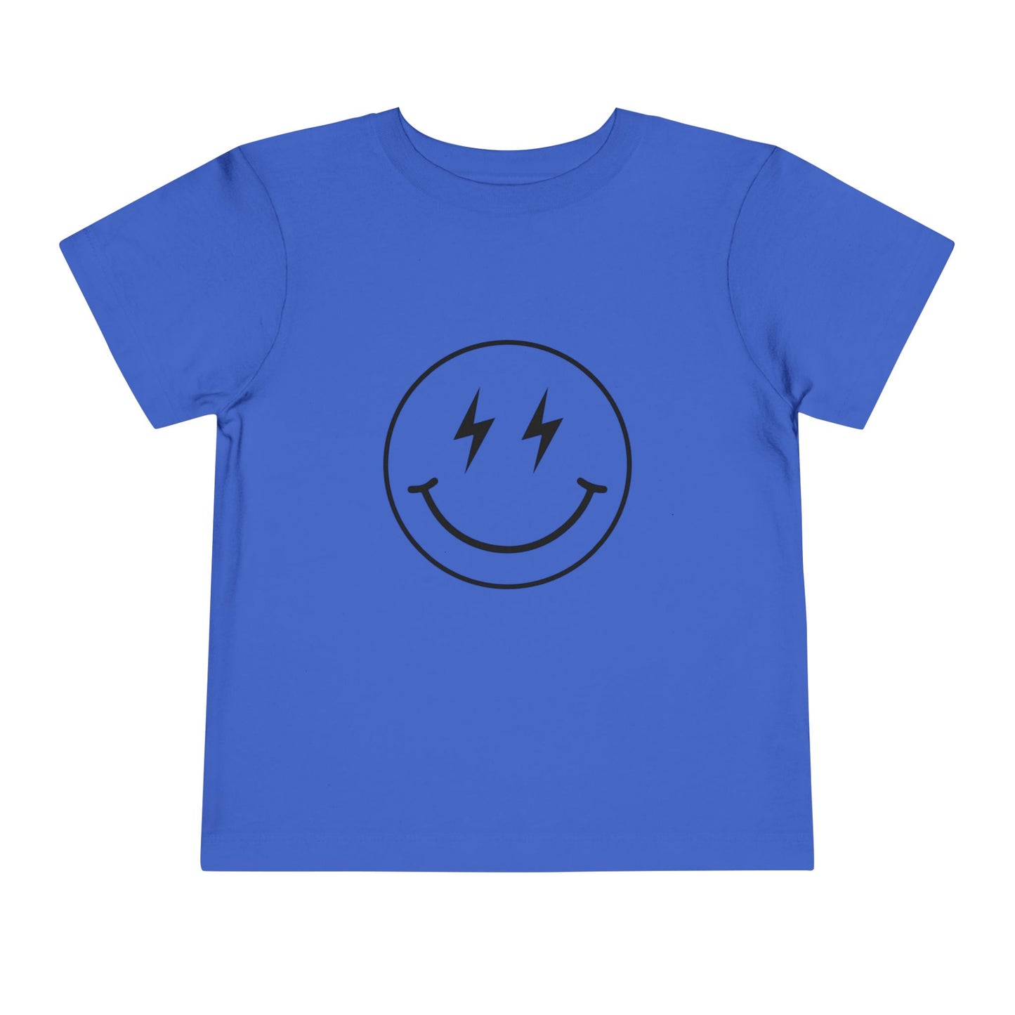 Toddler Tee — "Born to Sparkle" Retro Disco Smiley Graphic