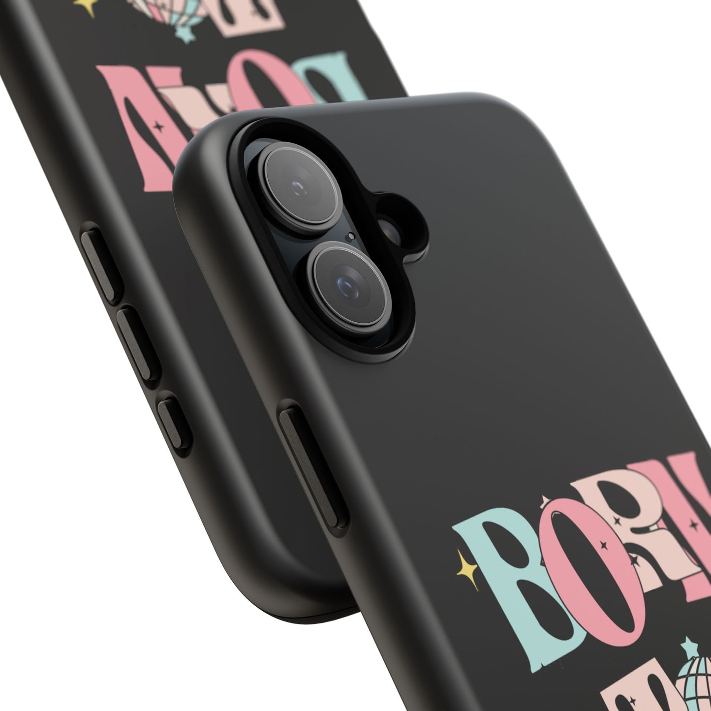 Born to Sparkle Phone Case — Retro Disco Glitter Typography with Disco Ball