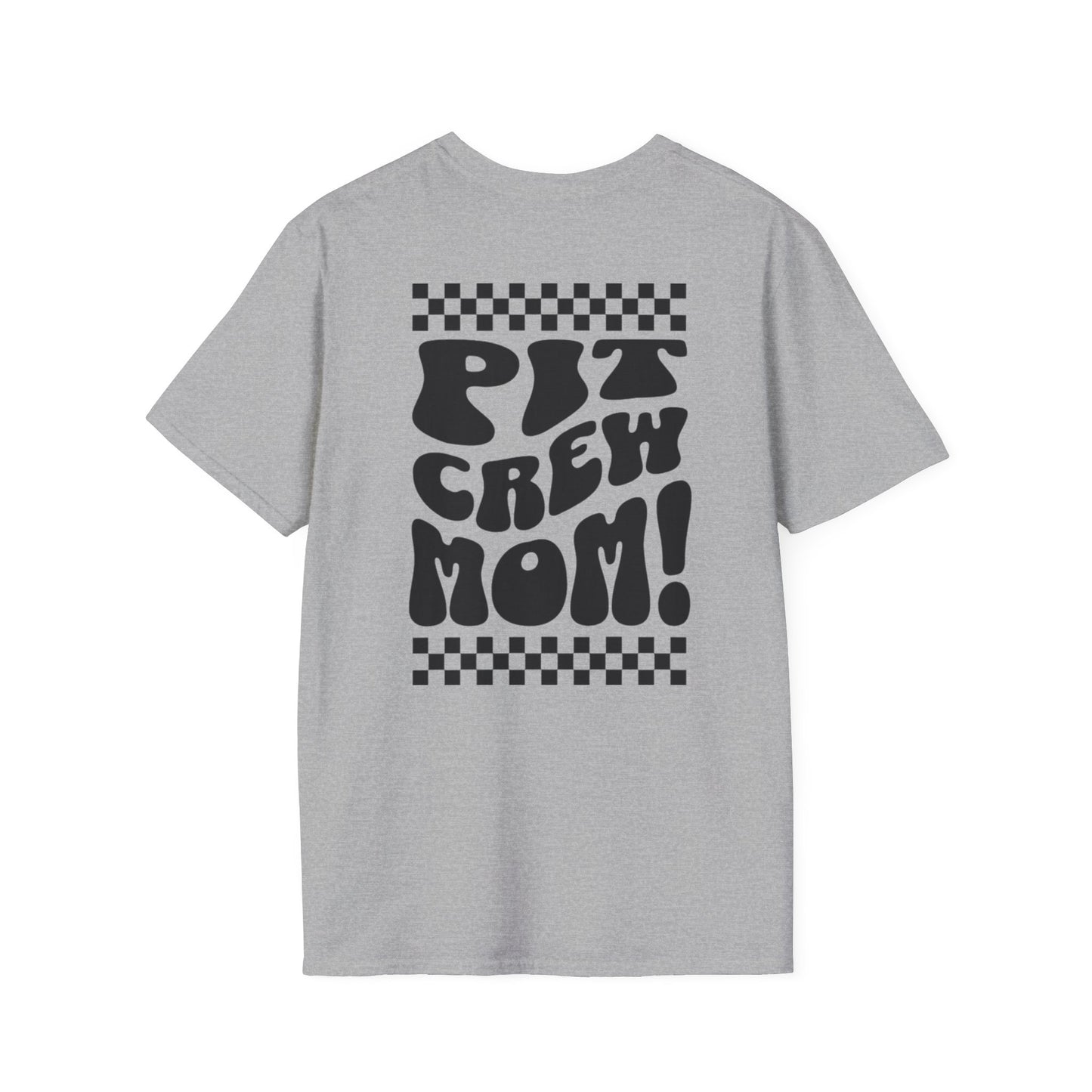 Pit Crew Mom Checkerboard T-Shirt