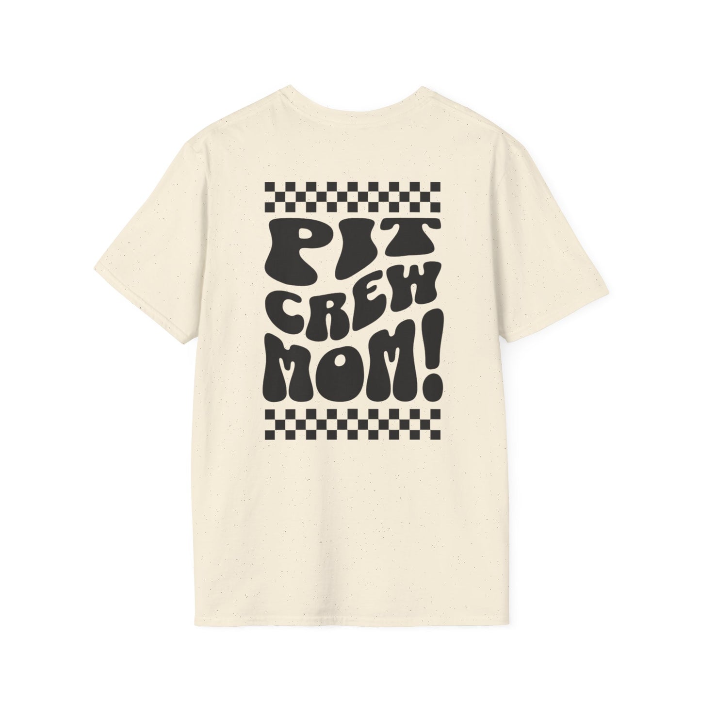 Pit Crew Mom Checkerboard T-Shirt