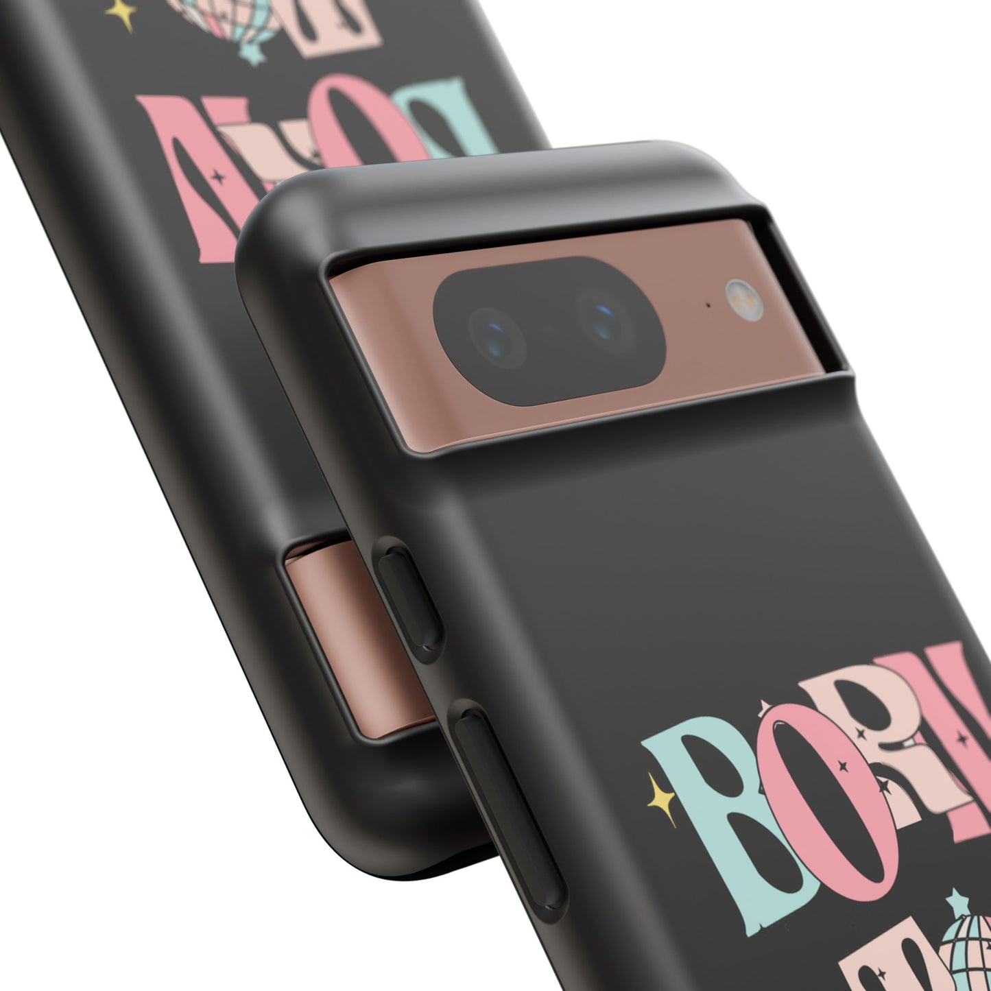 Born to Sparkle Phone Case — Retro Disco Glitter Typography with Disco Ball