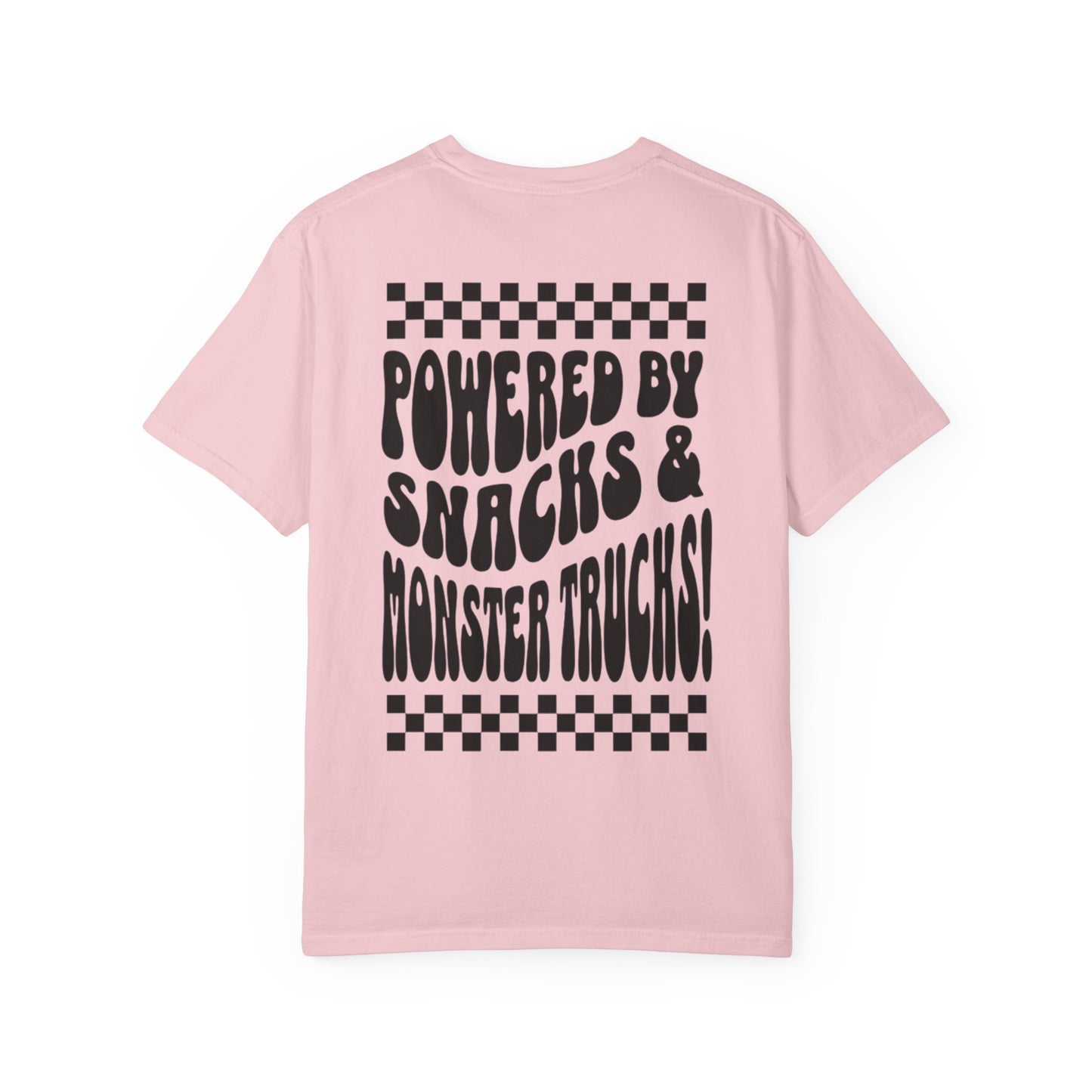 "Powered by Snacks & Monster Trucks" Retro Graphic Tee
