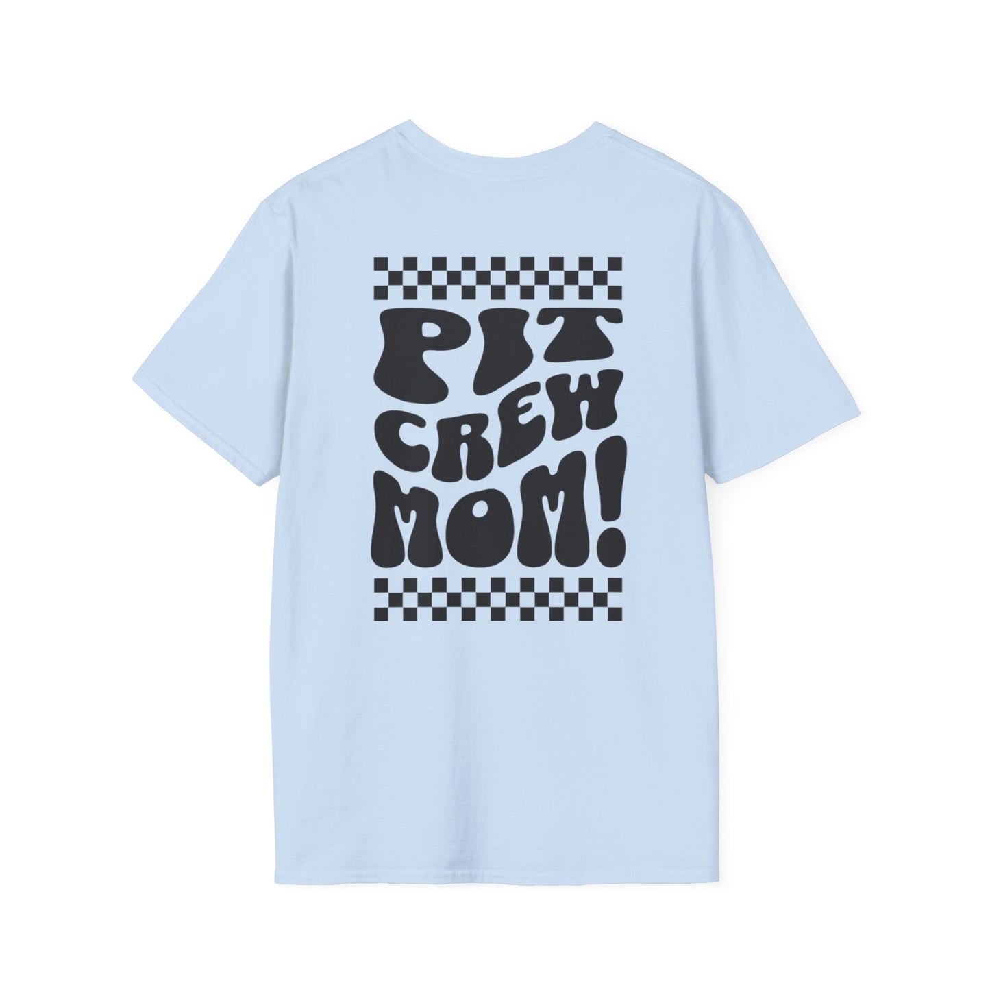 Pit Crew Mom Checkerboard T-Shirt