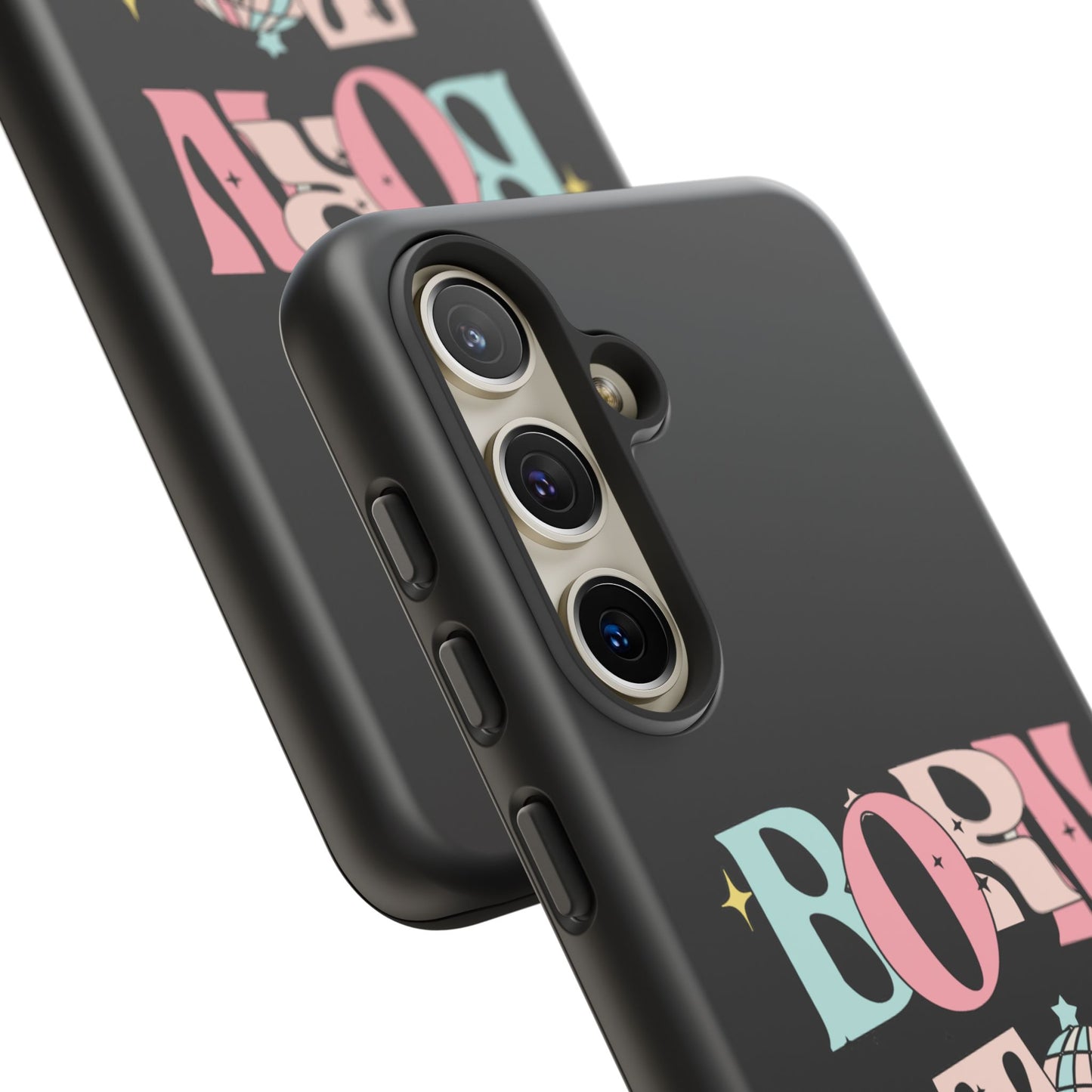 Born to Sparkle Phone Case — Retro Disco Glitter Typography with Disco Ball