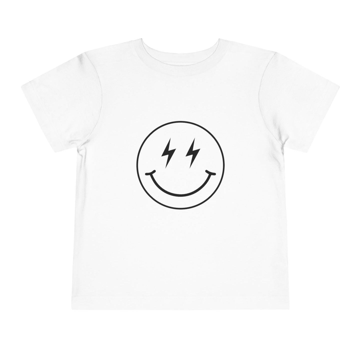 Toddler Tee — "Born to Sparkle" Retro Disco Smiley Graphic